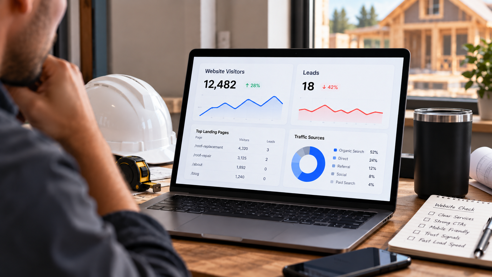 contractor website not getting leads