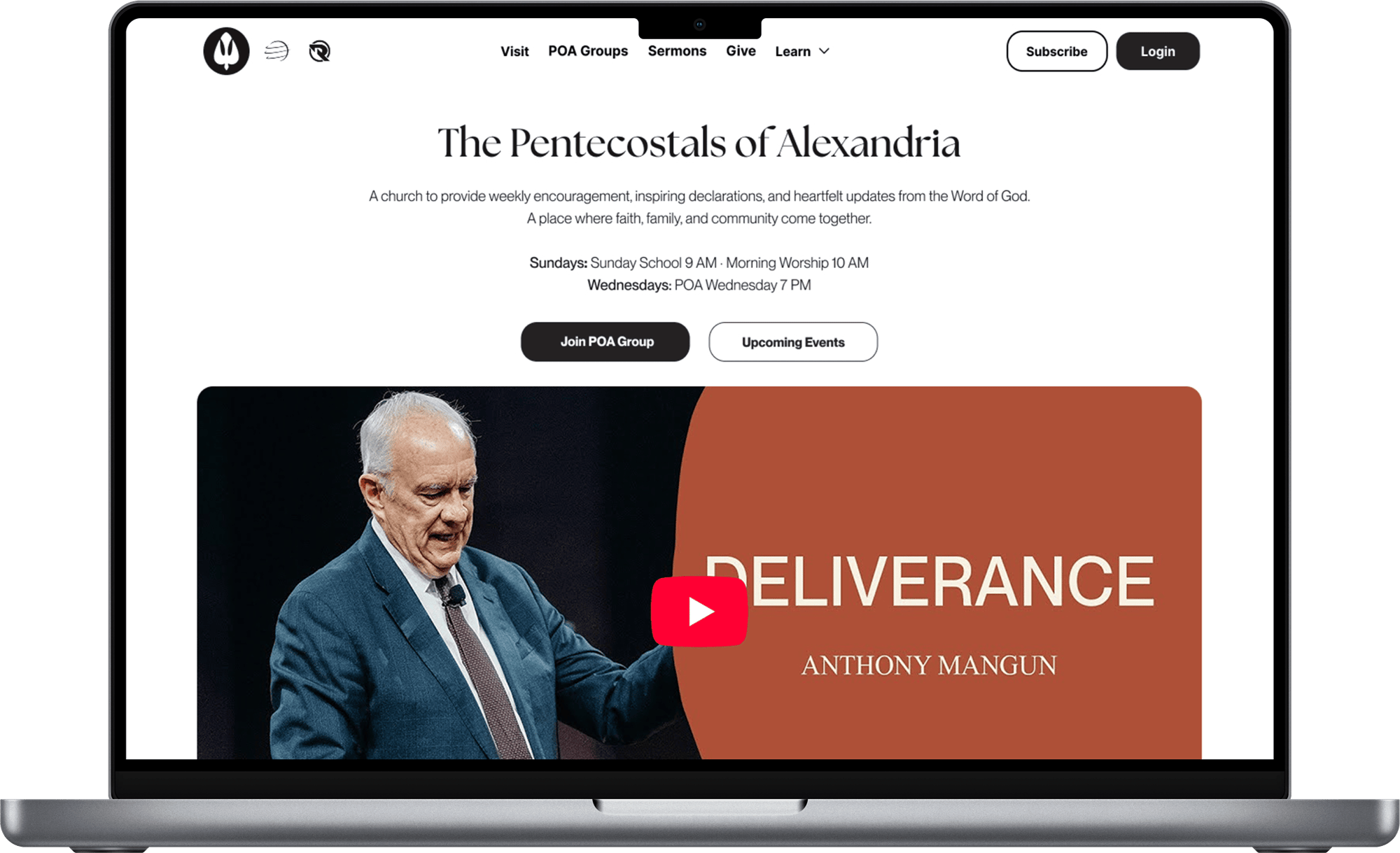 poa church website by spyce media